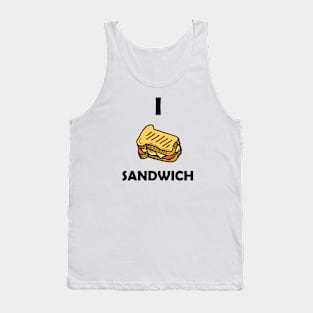 Funny design saying I Sandwich, Deli Delight Corner, Cute & Satisfying Sandwich Harmony Tank Top